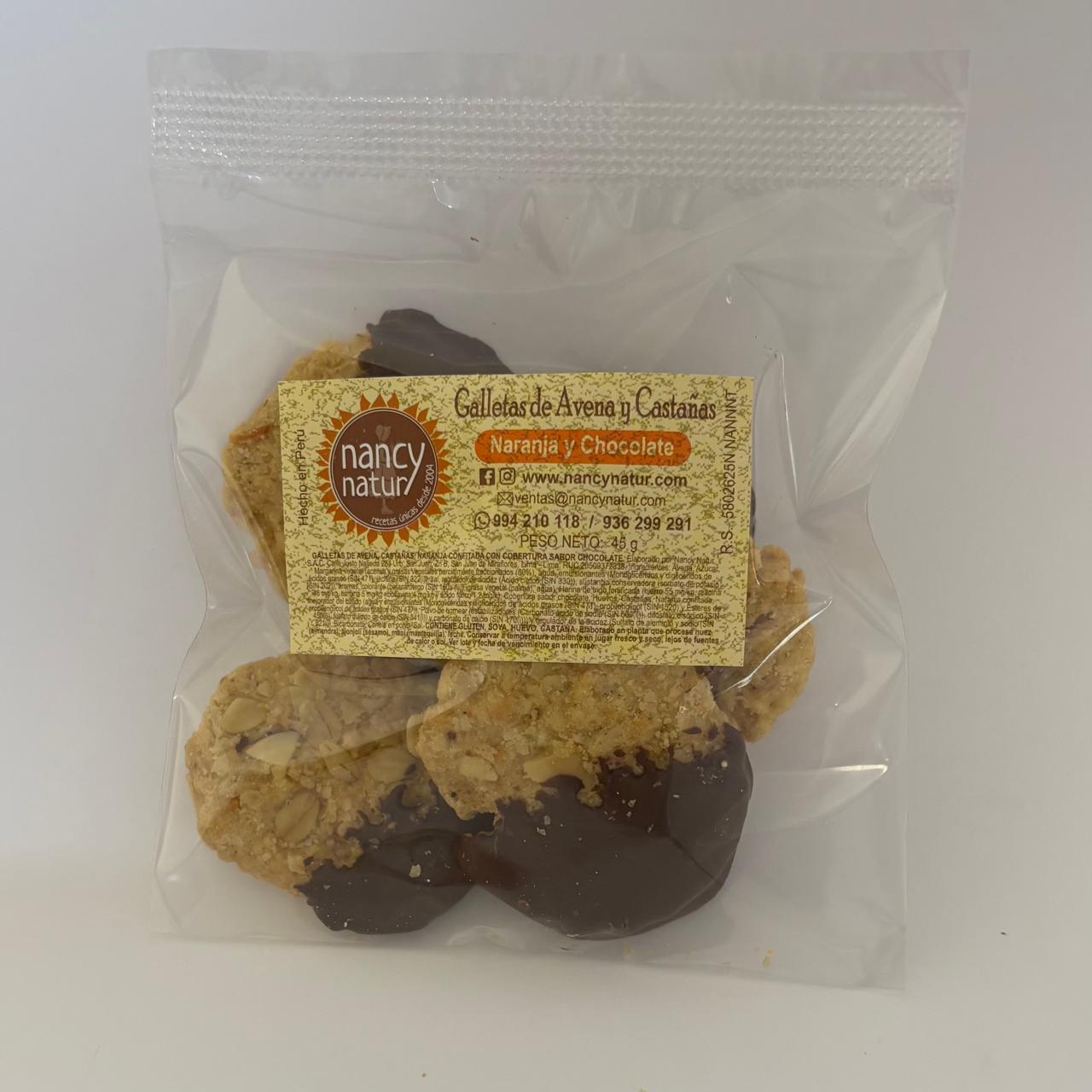Galletas de Avena con Naranja y Chocolate